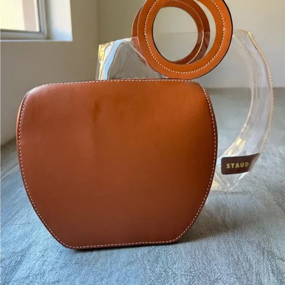 STAUD Tan Clear Tote Bag - Picture 2 of 6